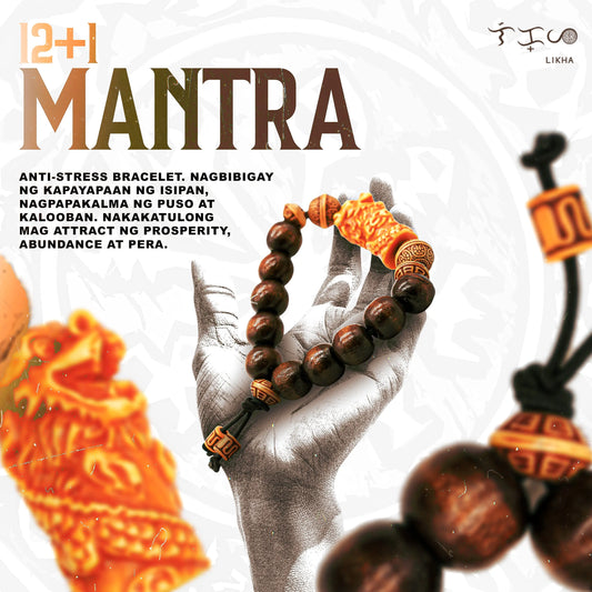 12 + 1 Mantra Anti-Stress Bracelet - 12 Beads, 1 Dragon My Store