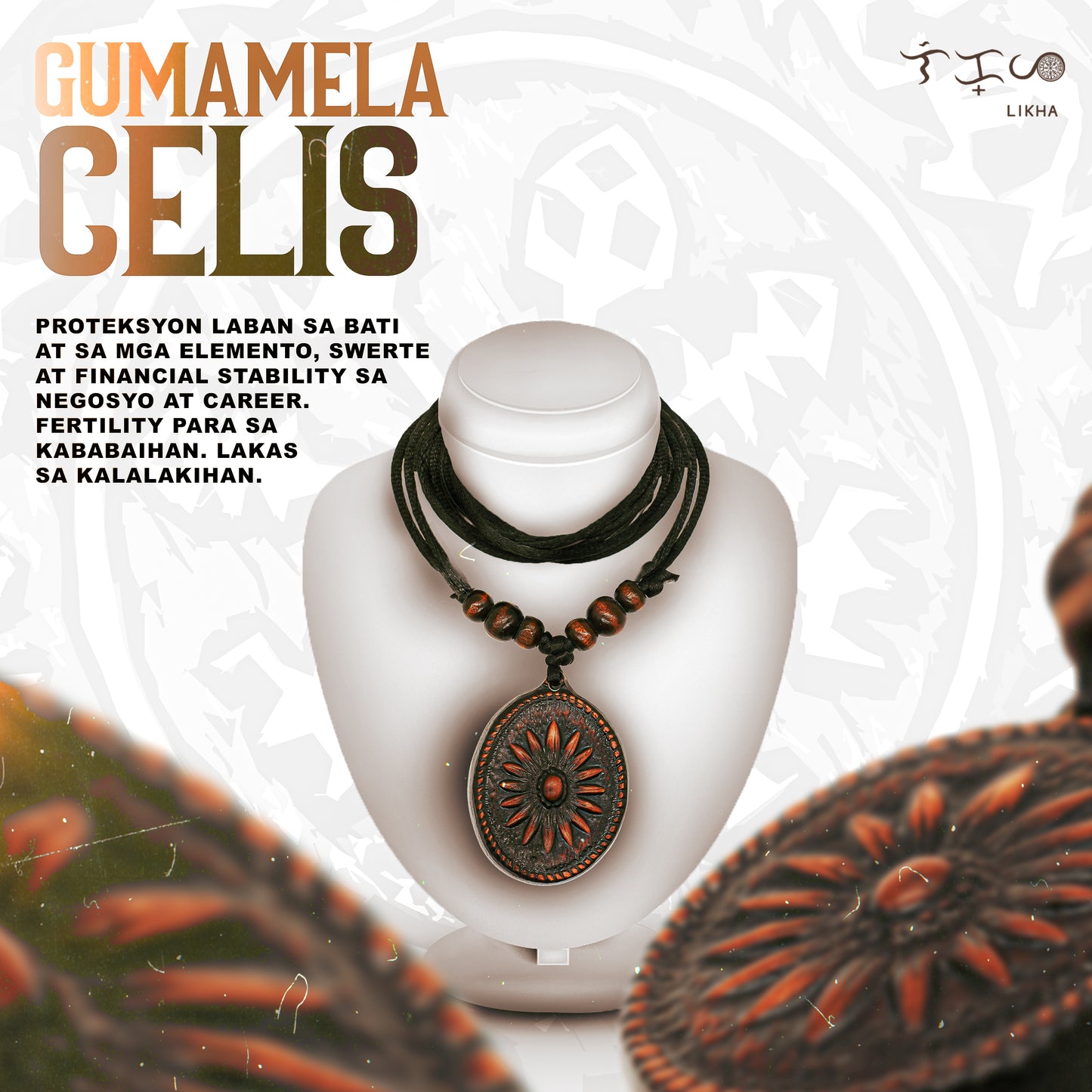 GUMAMELA CELIS NECKLANCE FLOWER OF PROTECTION AND PROSPERITY - Enhances Financial Stability Brings Good Luck Protects Against Negative Elements