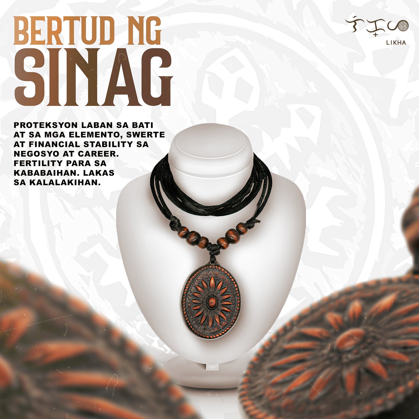 BERTUD NG SINAG NECKLANCE FLOWER OF PROTECTION AND PROSPERITY - Enhances Financial Stability Brings Good Luck Protects Against Negative Elements