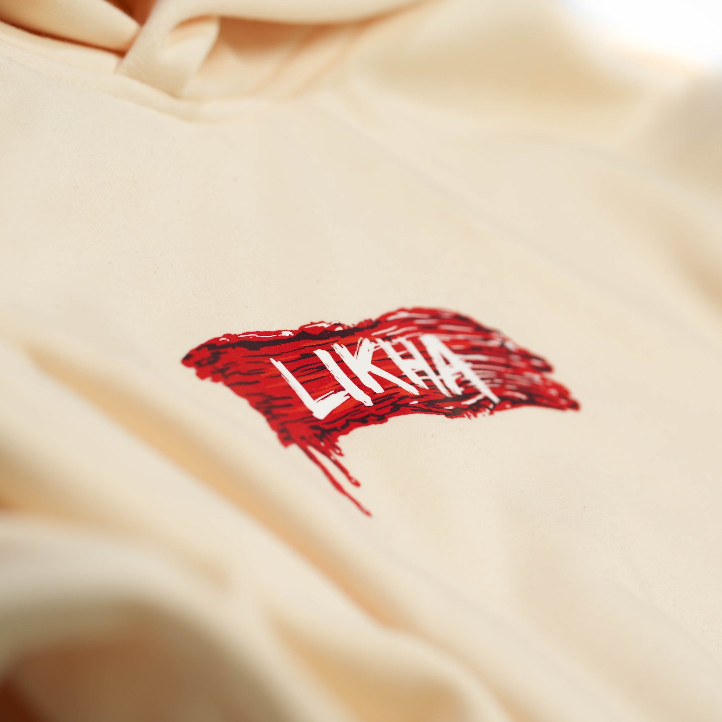 LIKHA RED PAINT "SALVAME" T-SHIRT HOODIE