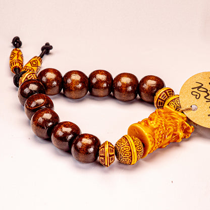 12 + 1 Mantra Anti-Stress Bracelet - 12 Beads, 1 Dragon
