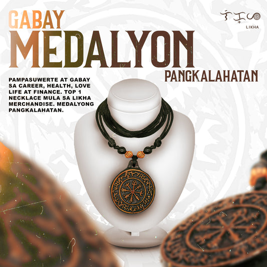 Gabay Medalyon Pangkalahatan Necklace, Bracelet and Keychain Lucky Charm for Career, Health, Finance and Love Life Pampasuwerrte