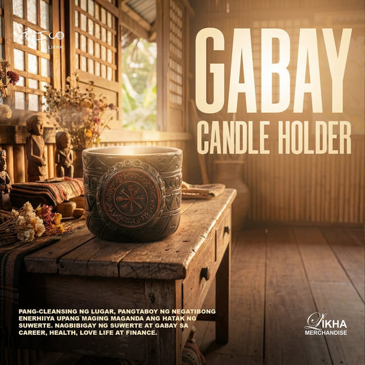 Gabay Candle Holder With Insenso Candle For Cleansing Tools