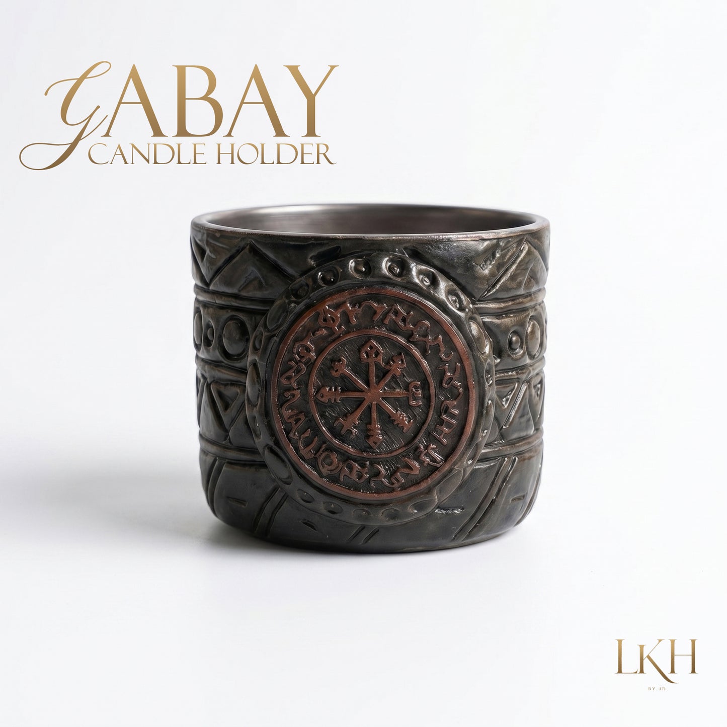 Gabay Candle Holder With Candle