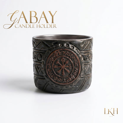 Gabay Candle Holder With Candle
