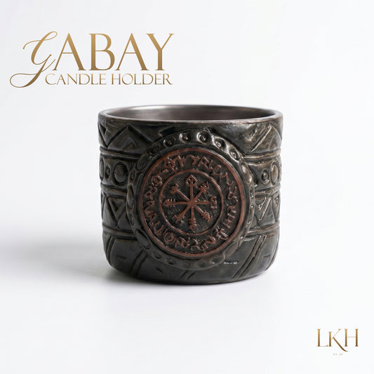 Gabay Candle Holder With Candle