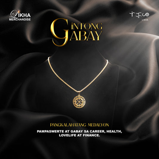 Gintong Gabay Medalyon Pampasuwerte sa Career Health Love at Finance - Gold Plated Ethnic Filipino Design