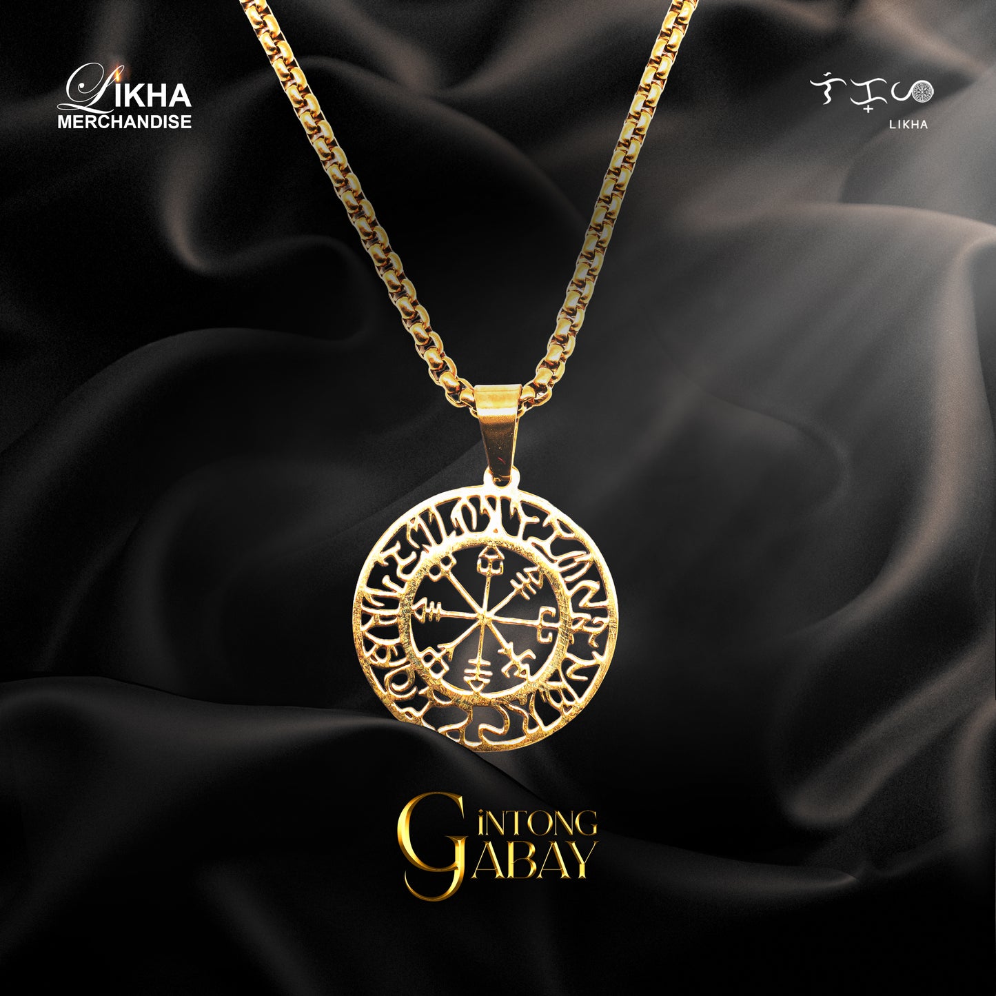 Gintong Gabay Medalyon Pampasuwerte sa Career Health Love at Finance