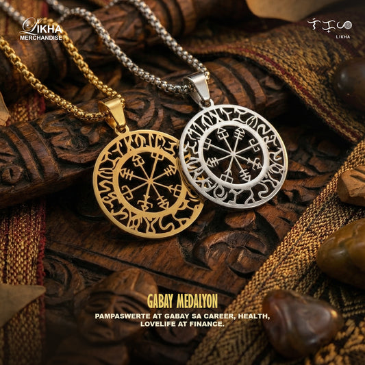 Gintong Gabay Medalyon Pampasuwerte sa Career Health Love at Finance