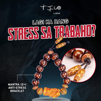 12 + 1 Mantra Anti-Stress Bracelet - 12 Beads, 1 Dragon