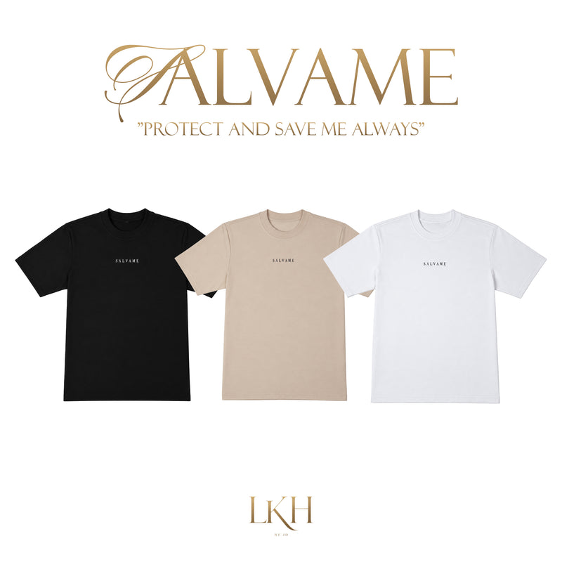 Salvame Protect and Save Me Always T-Shirt in Black Beige and White by LKH