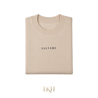Salvame Protect and Save Me Always T-Shirt in Black Beige and White by LKH