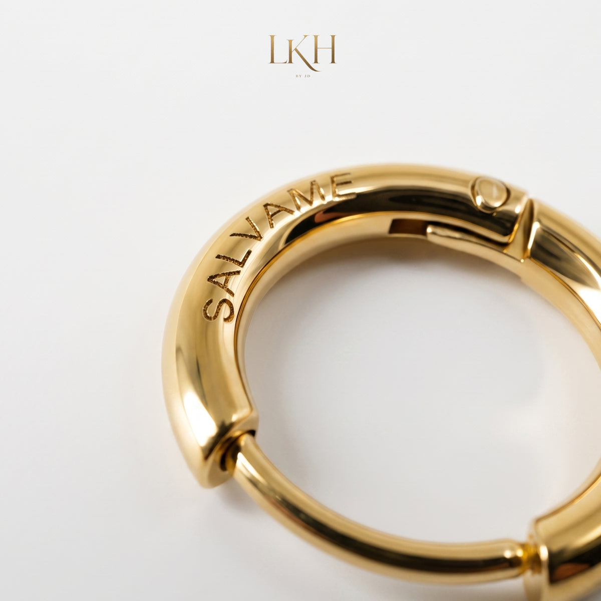 SALVAME Kaligtasan Hoop Earrings - 3 Pairs Included, One Order, Three Sizes, Gold Color