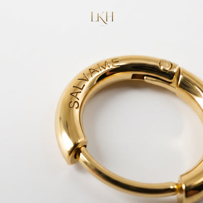 SALVAME Kaligtasan Hoop Earrings - 3 Pairs Included, One Order, Three Sizes, Gold Color