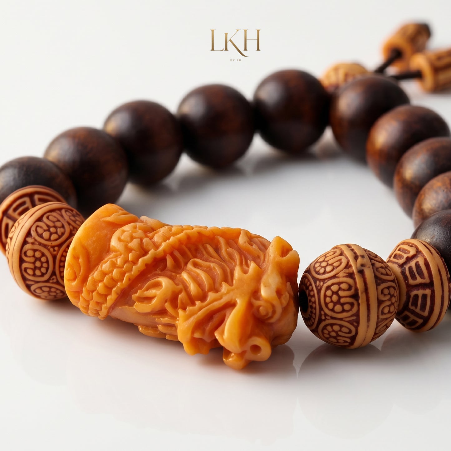 12 + 1 Mantra Anti-Stress Bracelet - 12 Beads, 1 Dragon